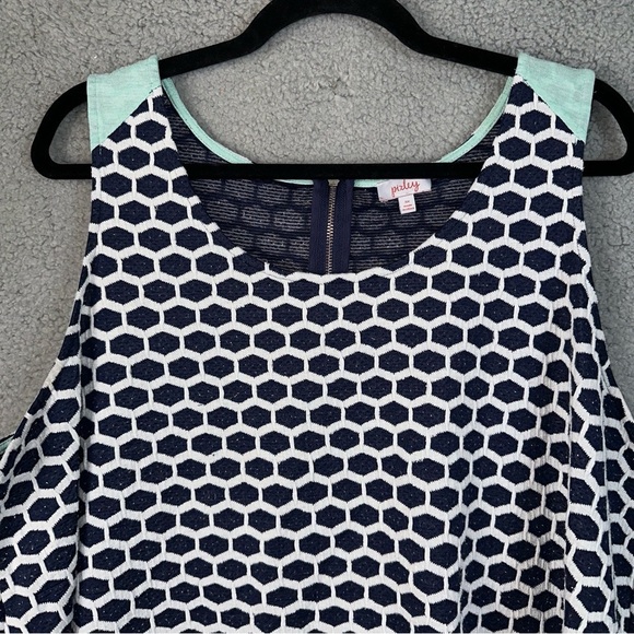 Pixley Top Women 3X Blue Millie Textured Knit Tank Casual Comfy Stretch Boho - Picture 5 of 8